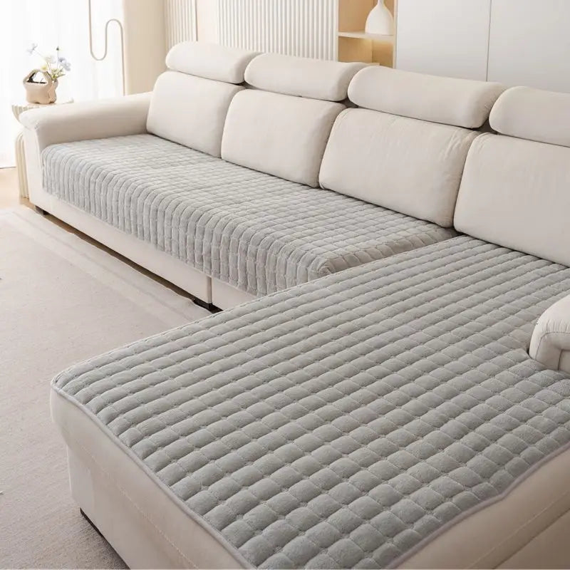 Non-Slip Sofa Cover Plush Fabric