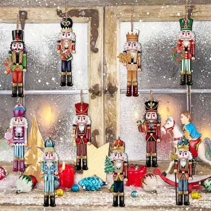 Nutcravia™ – Wooden Nutcracker Christmas Ornaments Set