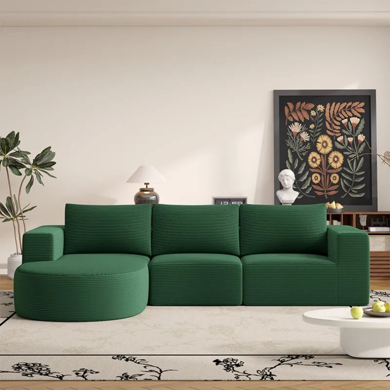 Corduroy Modular Sofa Bed – Deep Comfort at Home