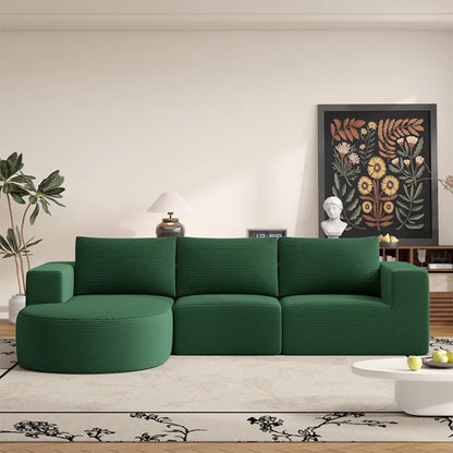 Corduroy Modular Sofa Bed – Deep Comfort at Home