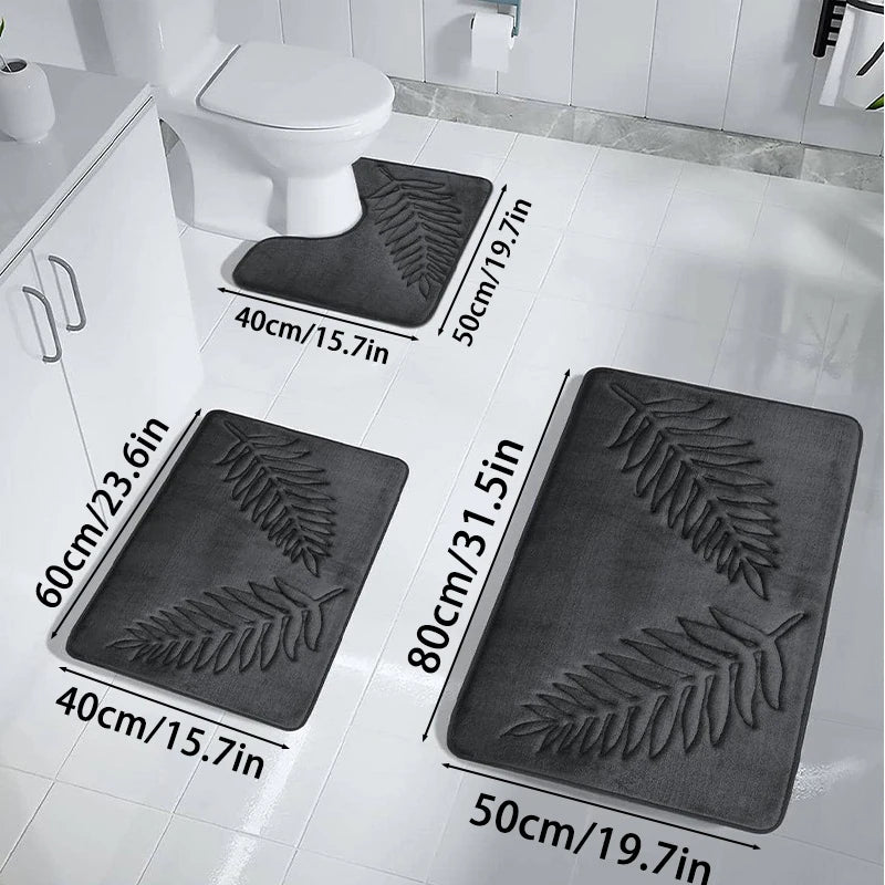 Softura™ – 3PCS Quick-Dry Bath Mat Set