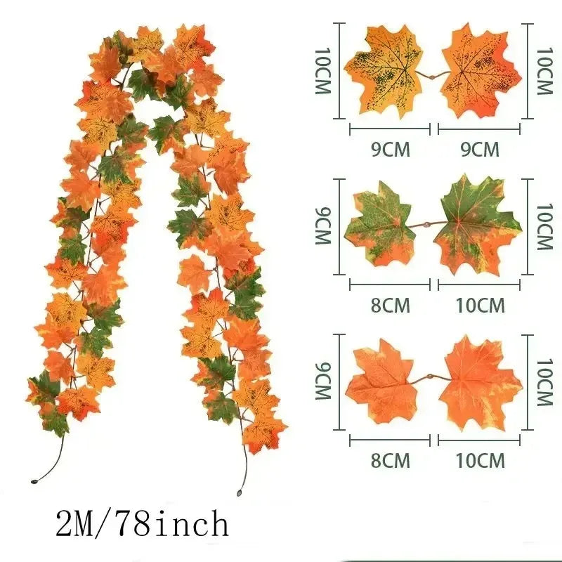 Autumnelle™ – Artificial Maple Leaf Garland