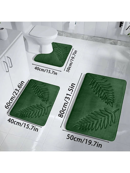 Softura™ – 3PCS Quick-Dry Bath Mat Set