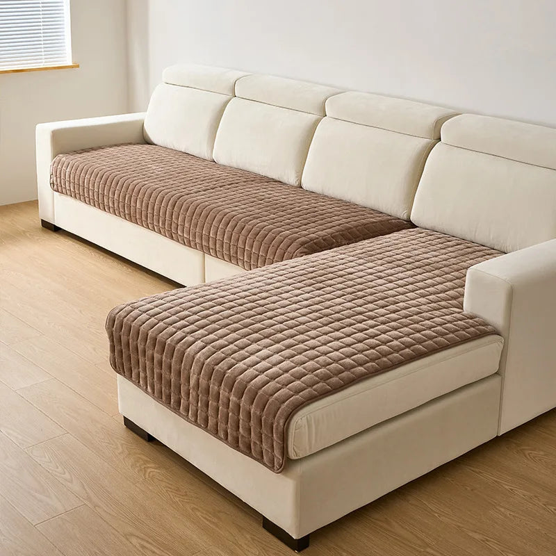 Non-Slip Sofa Cover Plush Fabric