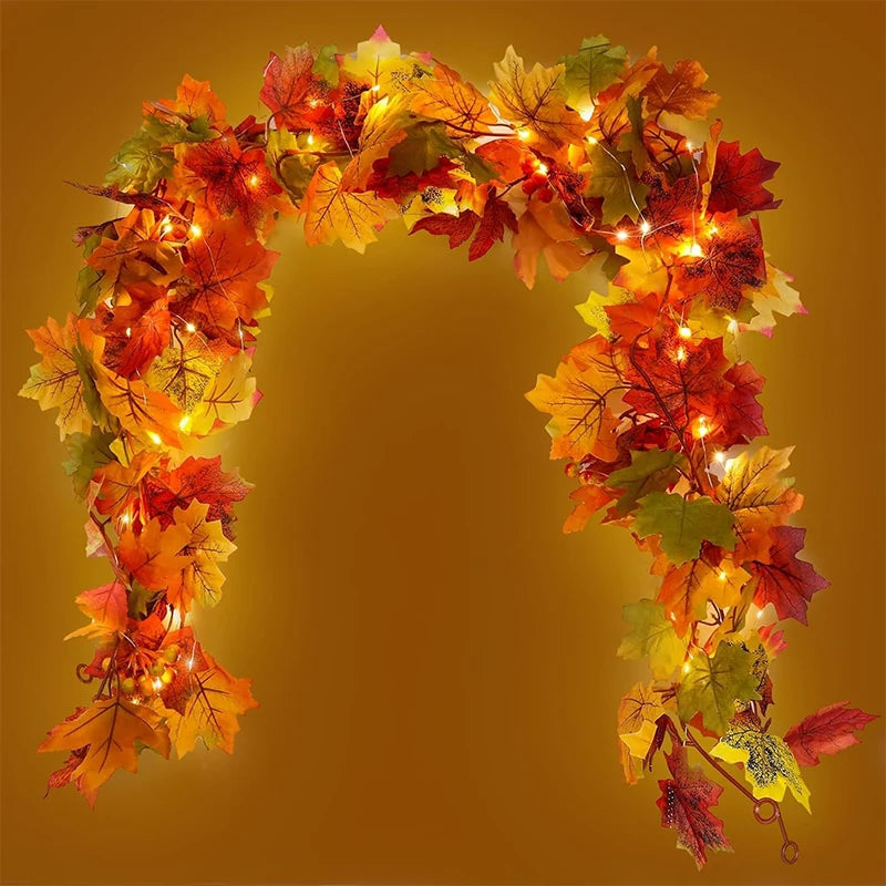 Autumnelle™ – Artificial Maple Leaf Garland