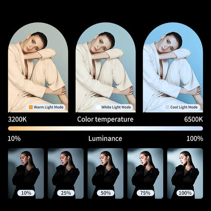 Mini luz LED RGB de relleno con clip: iluminación compacta para vlogs, selfies y vídeos