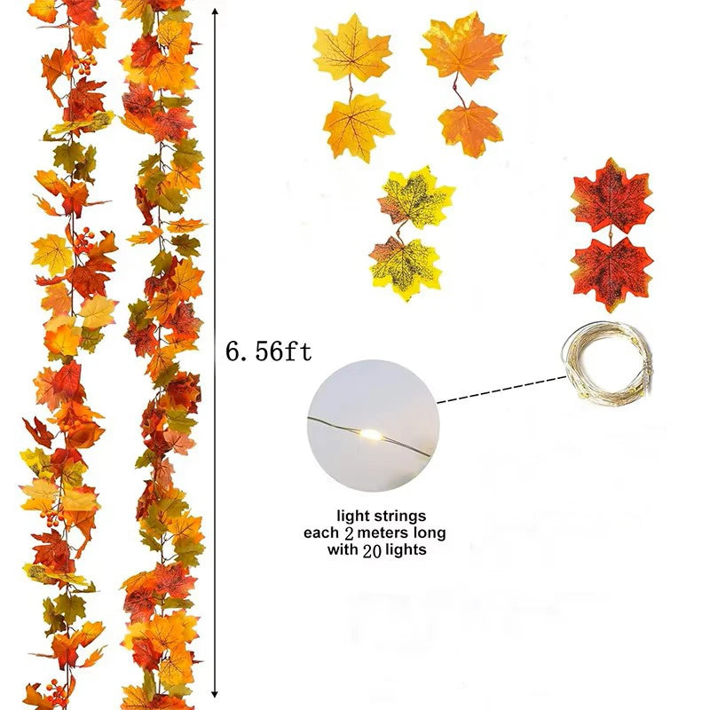 Autumnelle™ – Artificial Maple Leaf Garland