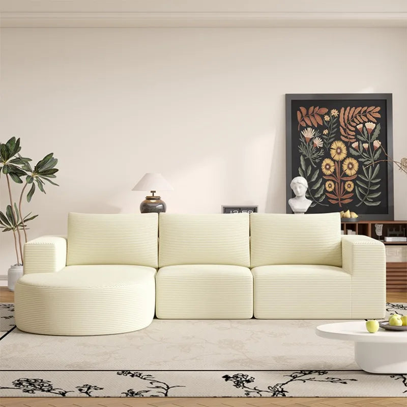 Corduroy Modular Sofa Bed – Deep Comfort at Home
