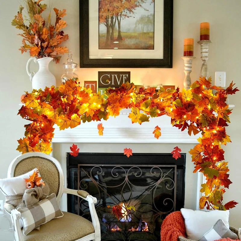 Autumnelle™ – Artificial Maple Leaf Garland