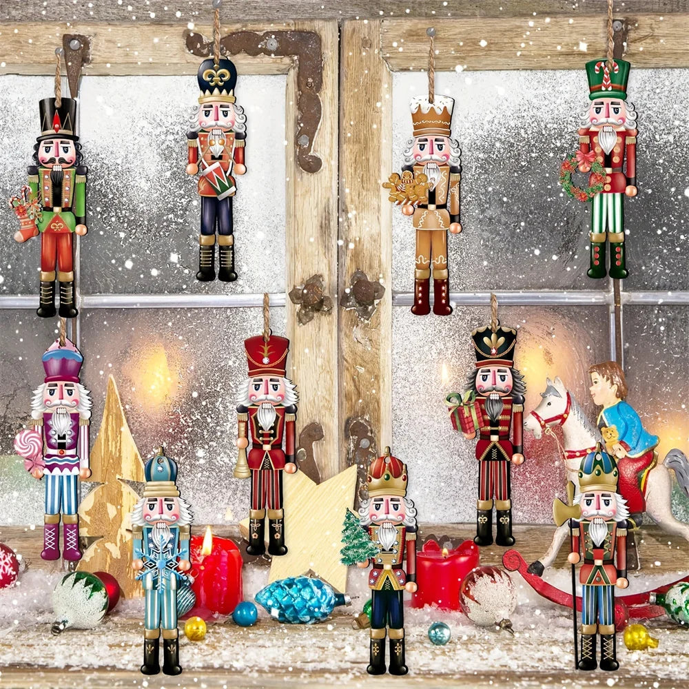 Nutcravia™ – Wooden Nutcracker Christmas Ornaments Set