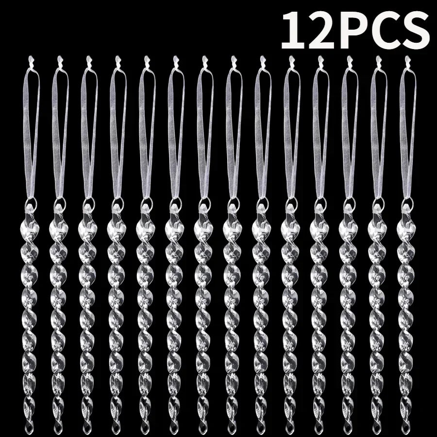 Frostelle™ – Crystal Snowflake & Icicle Ornaments Set