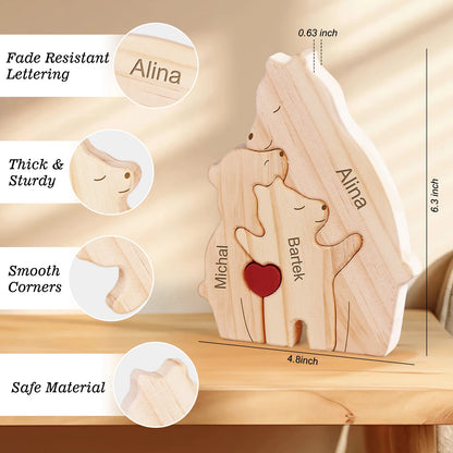 Bearora™ – Wooden Art Puzzle & Home Décor Gift