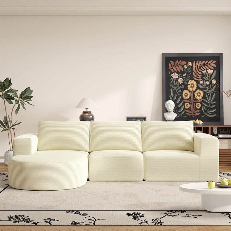 Corduroy Modular Sofa Bed – Deep Comfort at Home