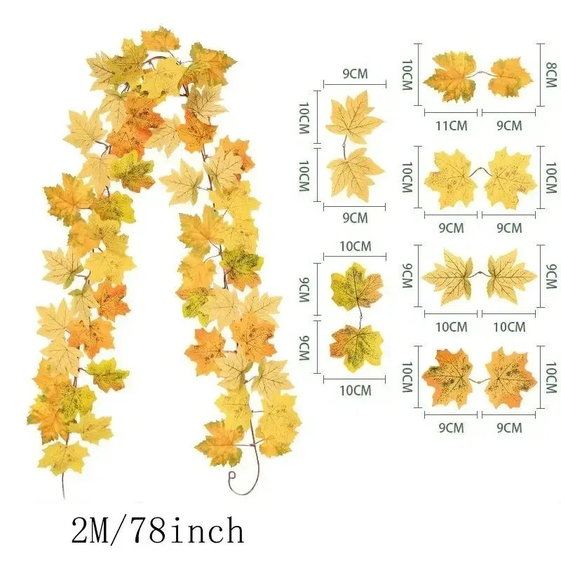Autumnelle™ – Artificial Maple Leaf Garland