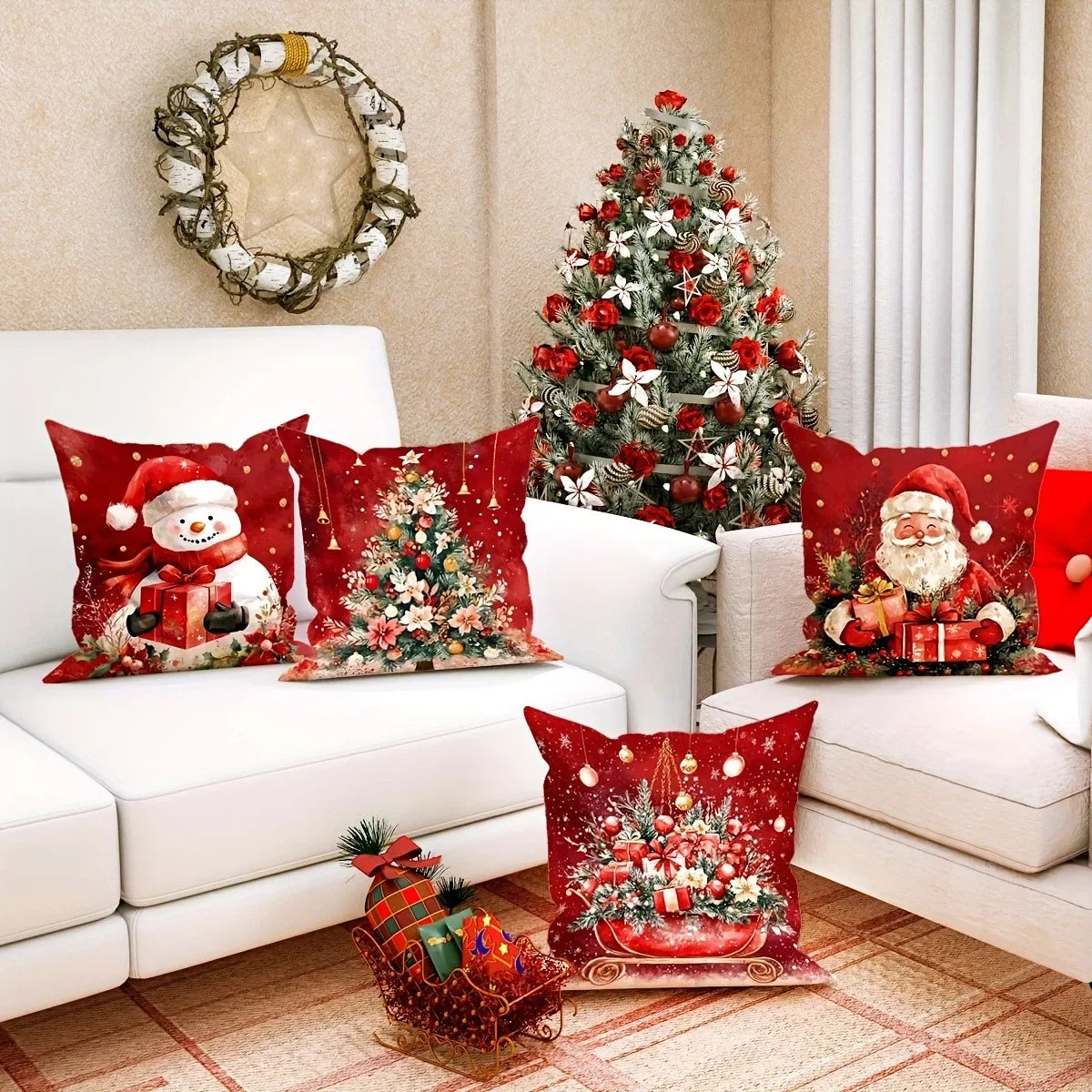 CozyNoel™ – Christmas Cushion Covers Set
