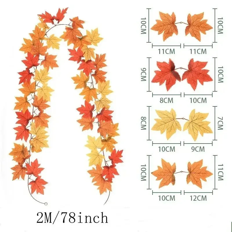 Autumnelle™ – Artificial Maple Leaf Garland