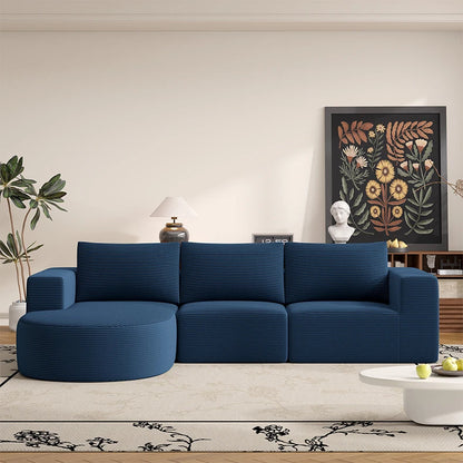 Corduroy Modular Sofa Bed – Deep Comfort at Home