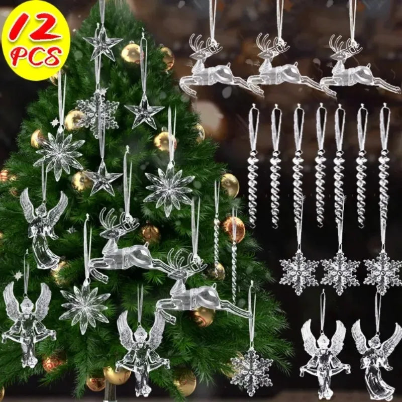 Frostelle™ – Crystal Snowflake & Icicle Ornaments Set