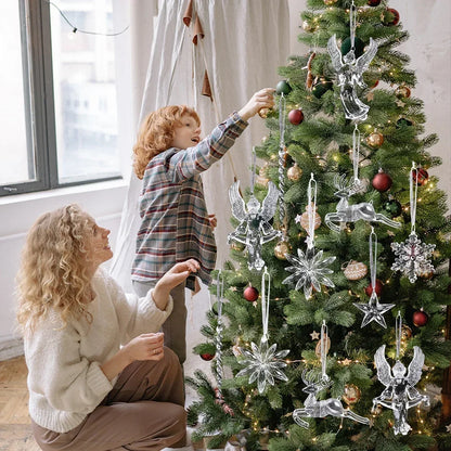 Frostelle™ – Crystal Snowflake & Icicle Ornaments Set