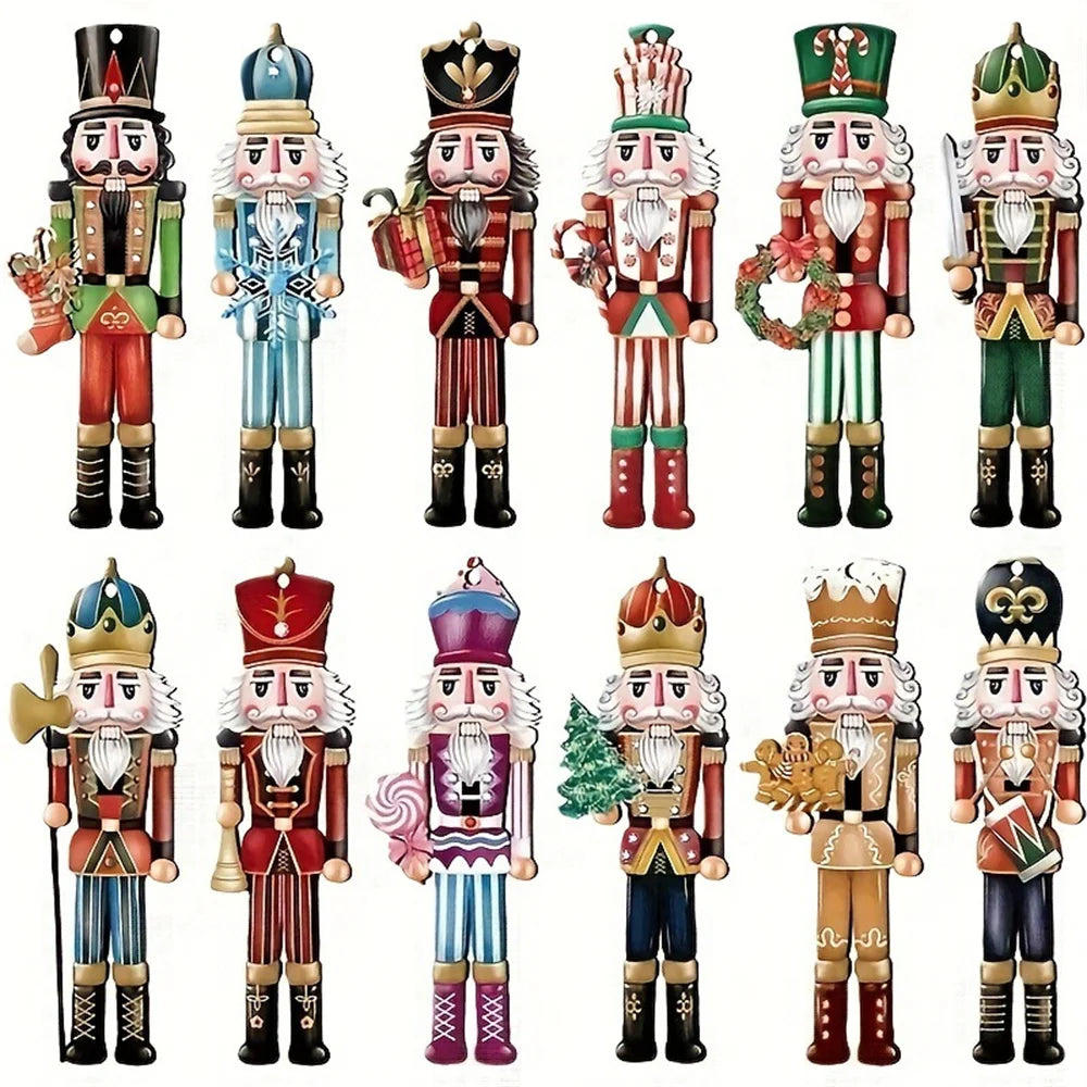 Nutcravia™ – Wooden Nutcracker Christmas Ornaments Set