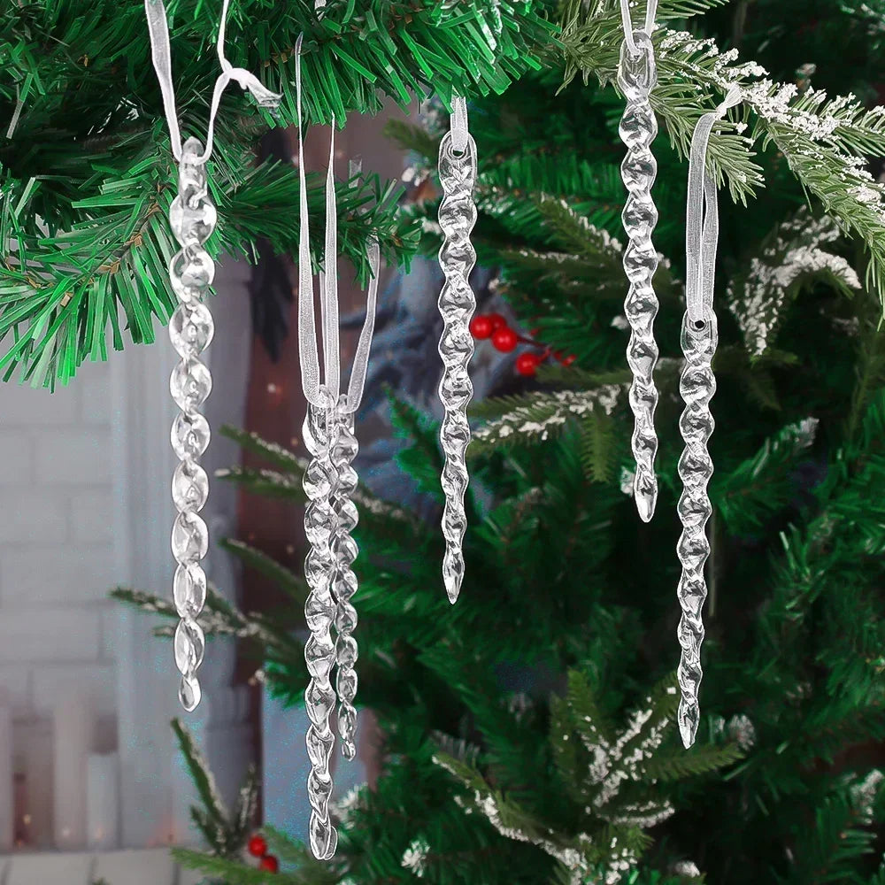 Frostelle™ – Crystal Snowflake & Icicle Ornaments Set