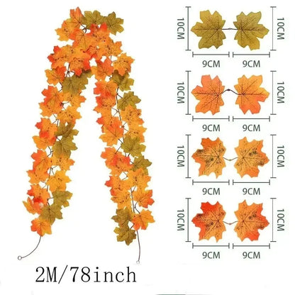 Autumnelle™ – Artificial Maple Leaf Garland