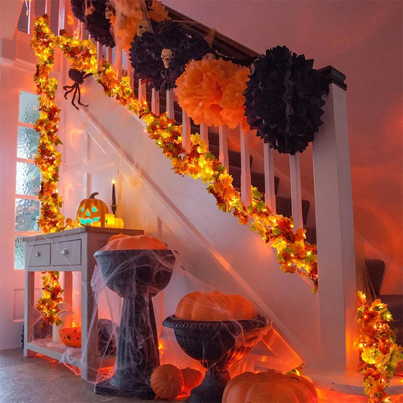 Autumnelle™ – Artificial Maple Leaf Garland