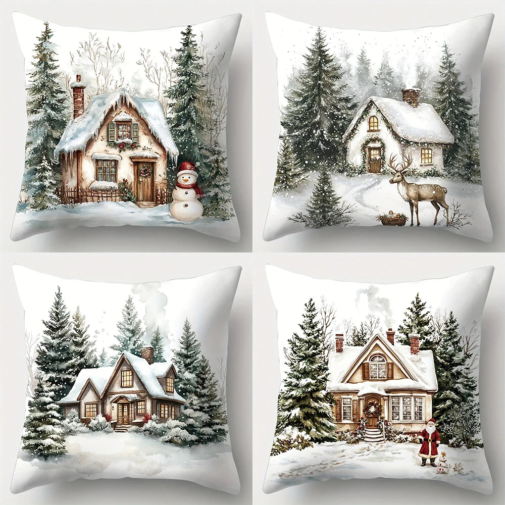 Christmas Winter Pillow Cover