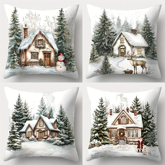 SnowHaven™ – Christmas Winter Pillow Cover