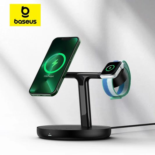Baseus MagSafe 3-in-1 Magnetic Charging Dock for iPhone, AirPods & Apple Watch