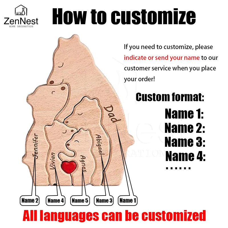 Bearora™ – Wooden Art Puzzle & Home Décor Gift