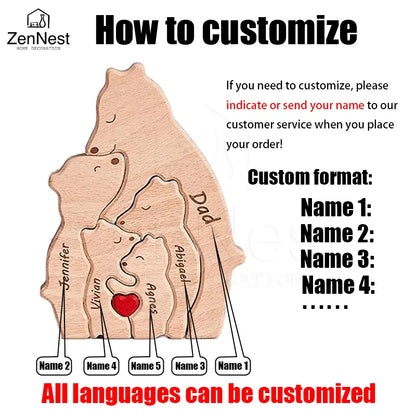 Bearora™ – Wooden Art Puzzle & Home Décor Gift