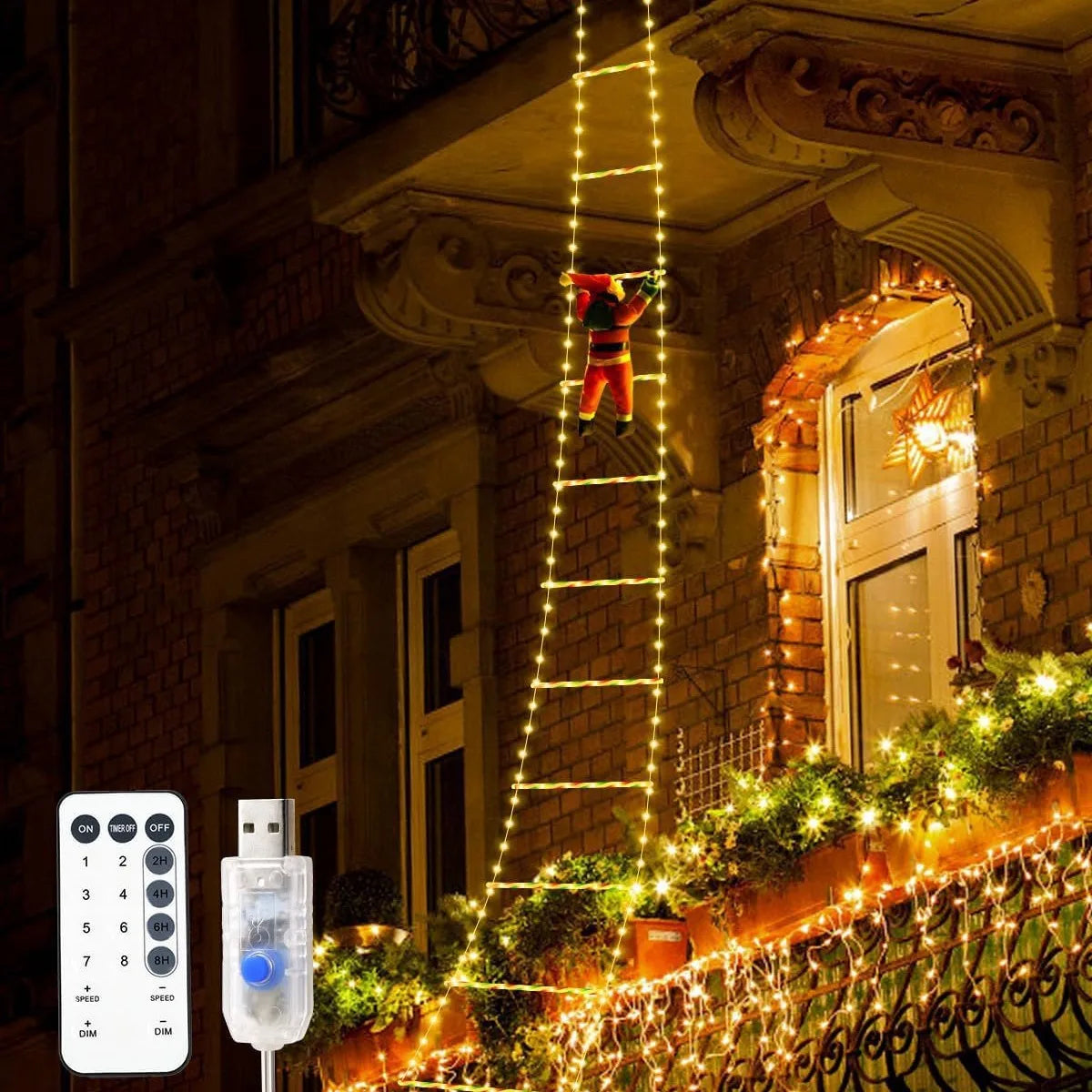 ClimbBright™ – LED Santa Climbing Ladder Light