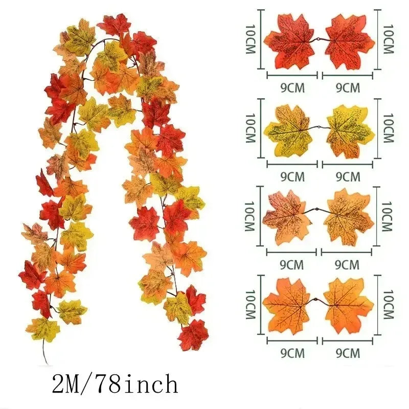 Autumnelle™ – Artificial Maple Leaf Garland
