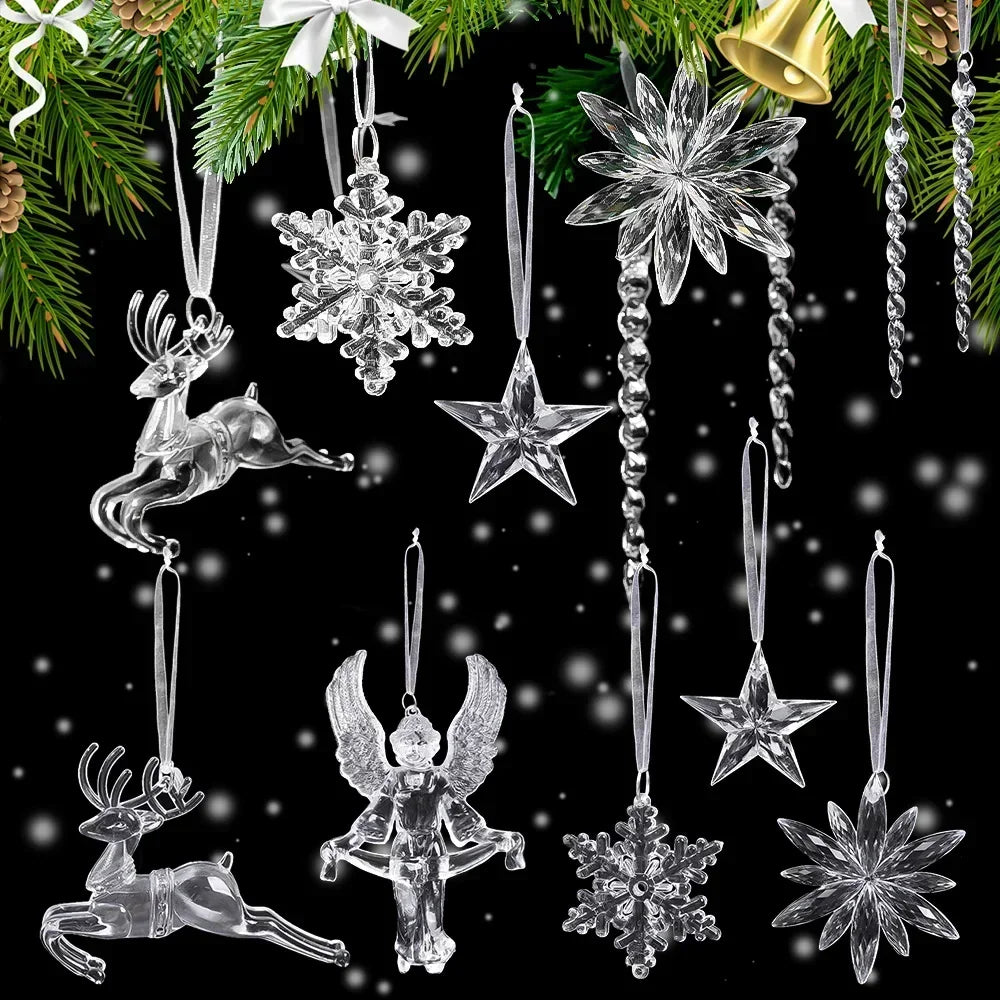 Frostelle™ – Crystal Snowflake & Icicle Ornaments Set