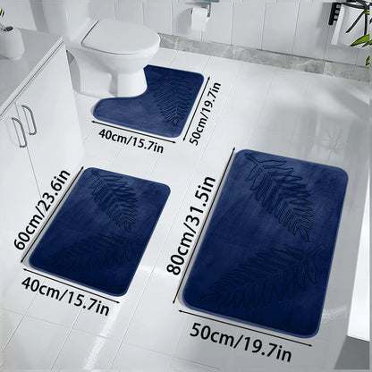 Softura™ – 3PCS Quick-Dry Bath Mat Set