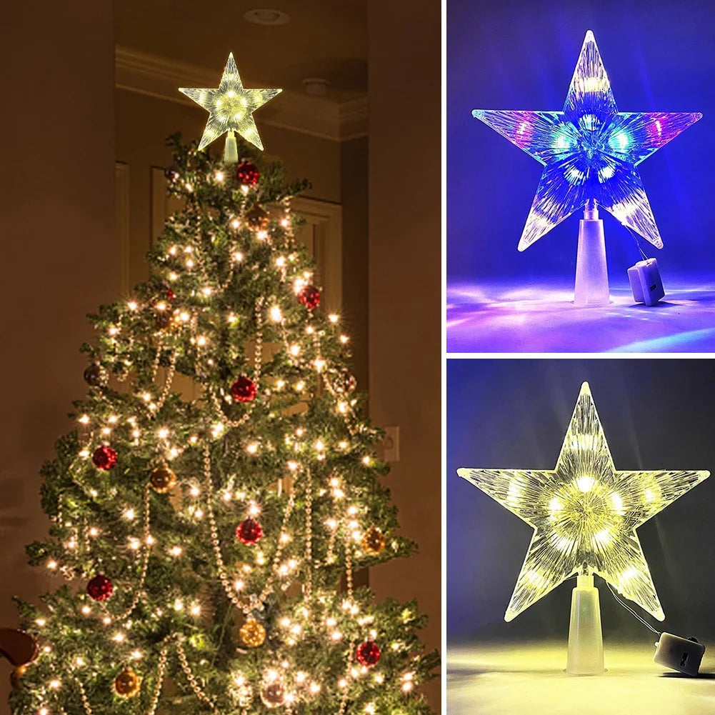 Stellora™ – LED Glowing Star Tree Topper