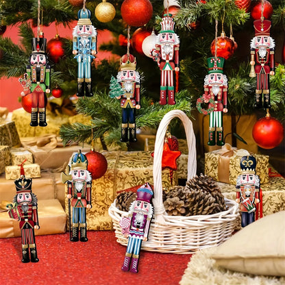 Nutcravia™ – Wooden Nutcracker Christmas Ornaments Set