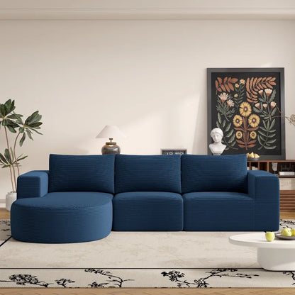 Corduroy Modular Sofa Bed – Deep Comfort at Home